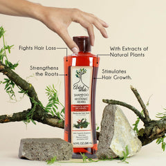 Árbol Verde Champú Fortalece Fibras para cabello resistente.