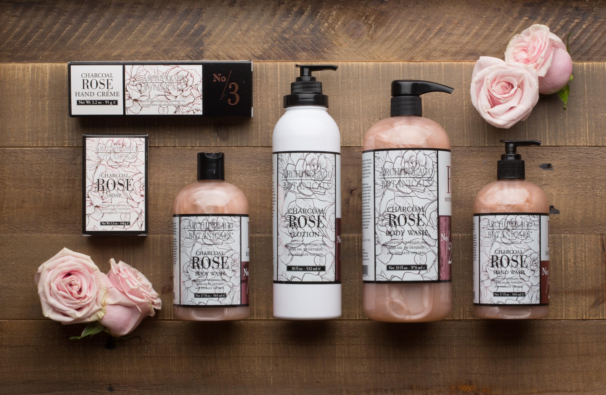 Aplicación diaria de la Loción Charcoal Rose para piel fresca y limpia.