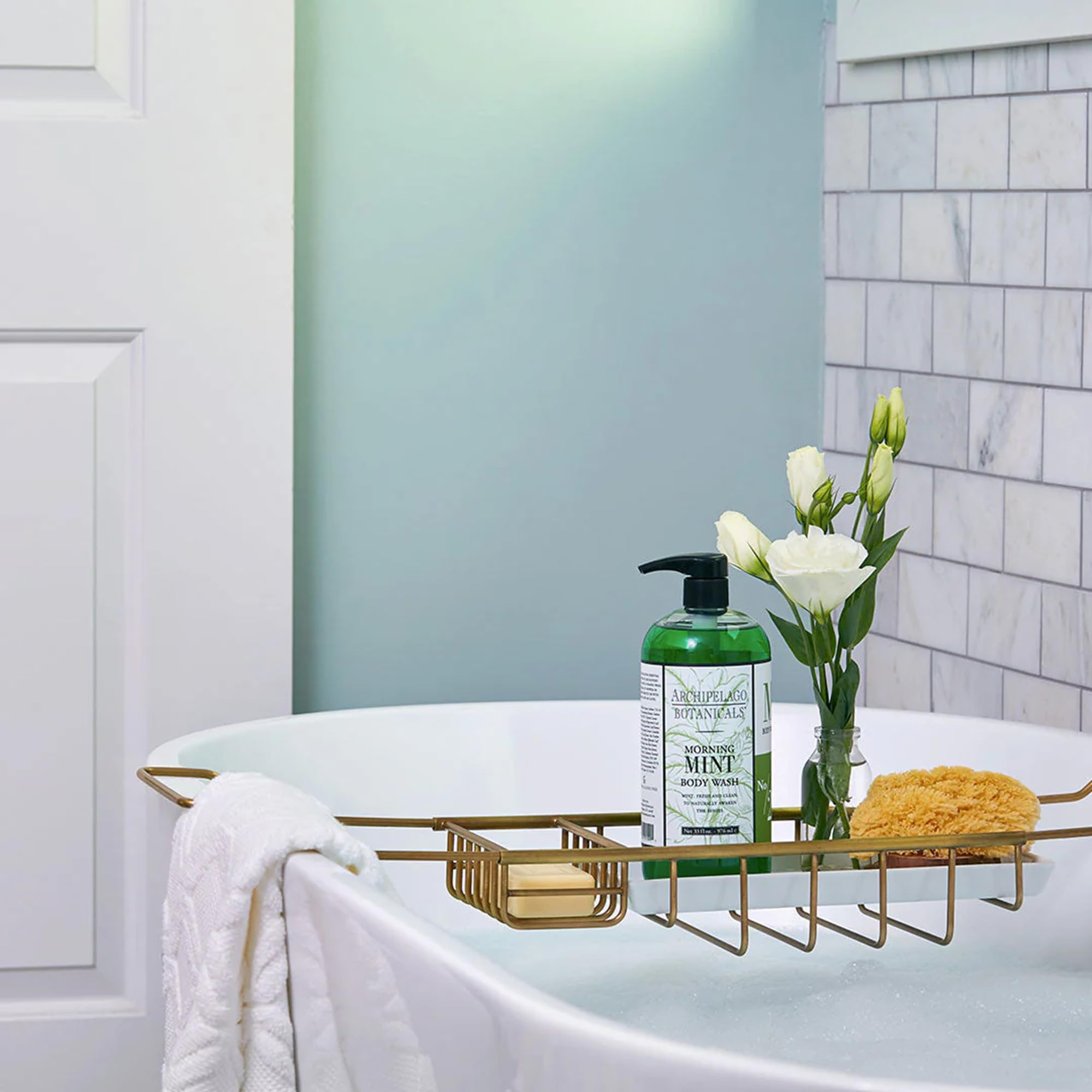 Archipelago Botanicals Morning Mint: ingredientes botánicos para limpieza suave en piel sensible.