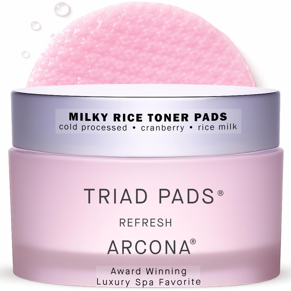 ARCONA Cranberry Triad - Almohadillas tonico-lechoso para rostro iluminado
