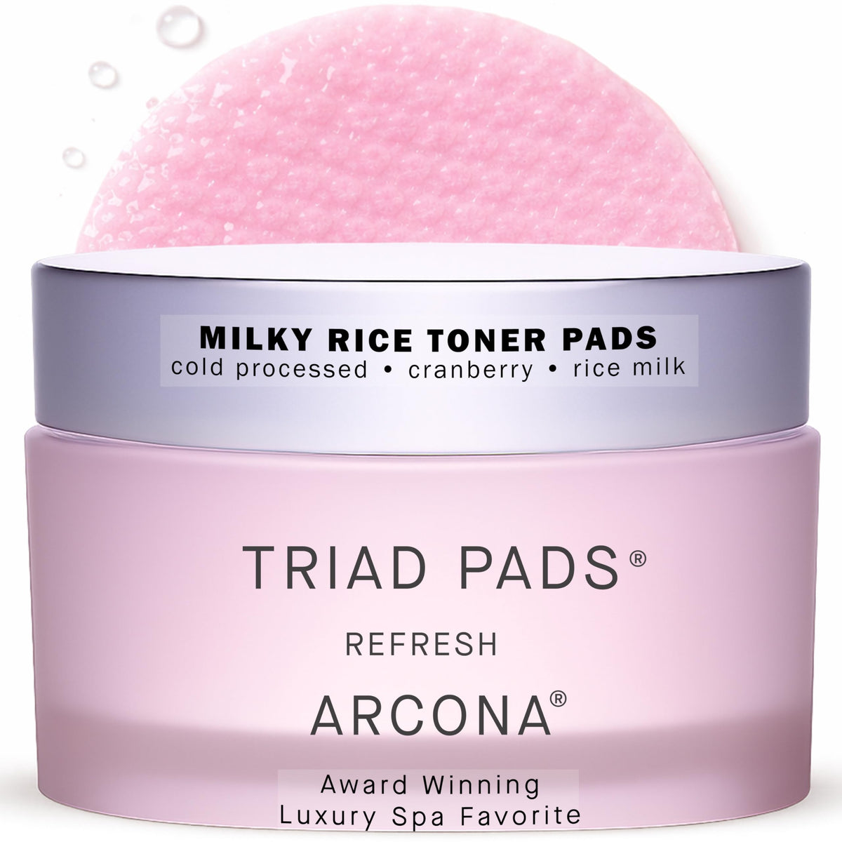 ARCONA Cranberry Triad - Almohadillas tonico-lechoso para rostro iluminado