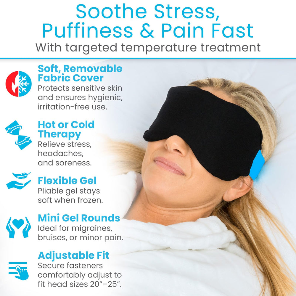 Máscara ocular Arctic Flex con efecto frío para relajar la tensión ocular.