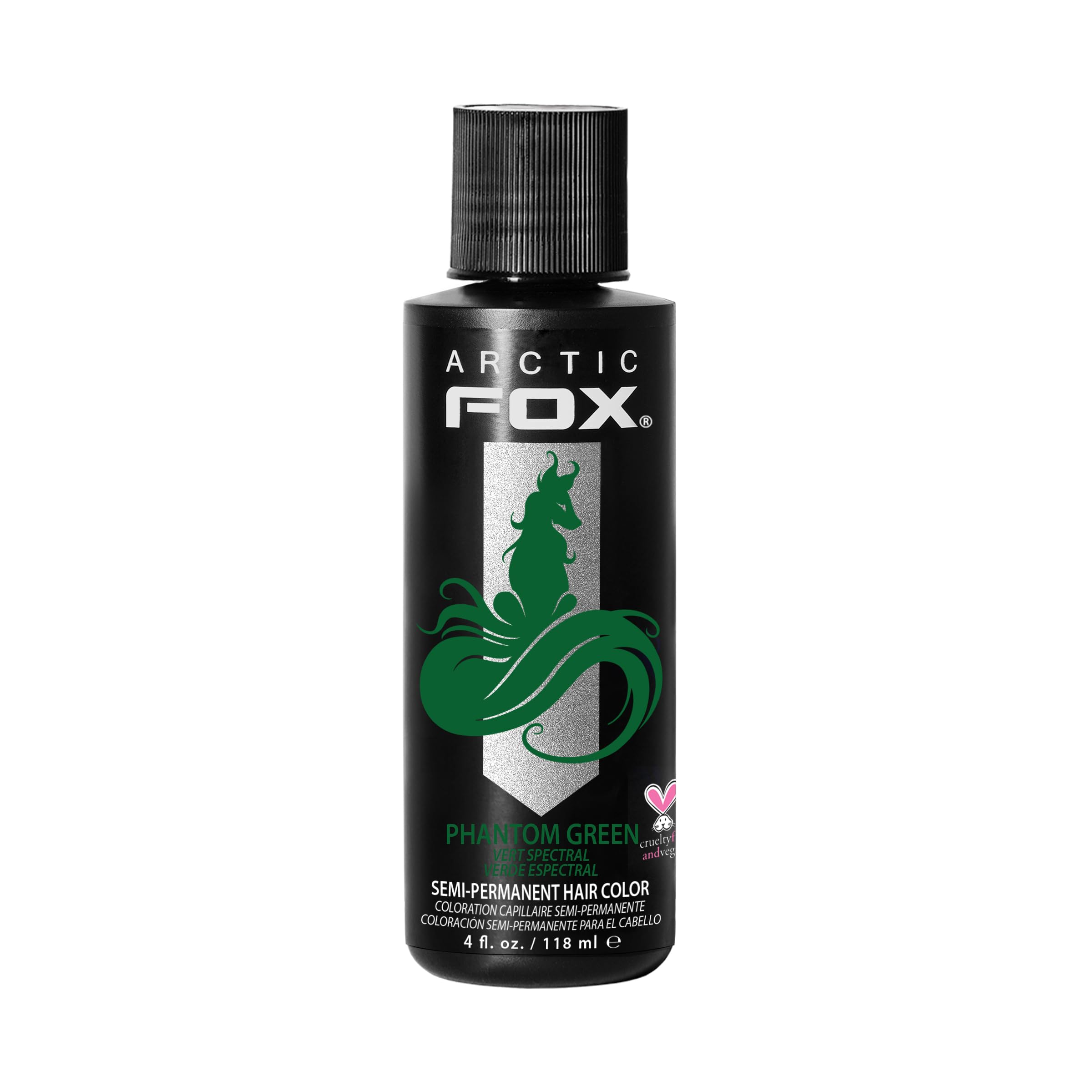 ARCTIC FOX Phantom Green en botella, tinte semipermanente para color vibrante