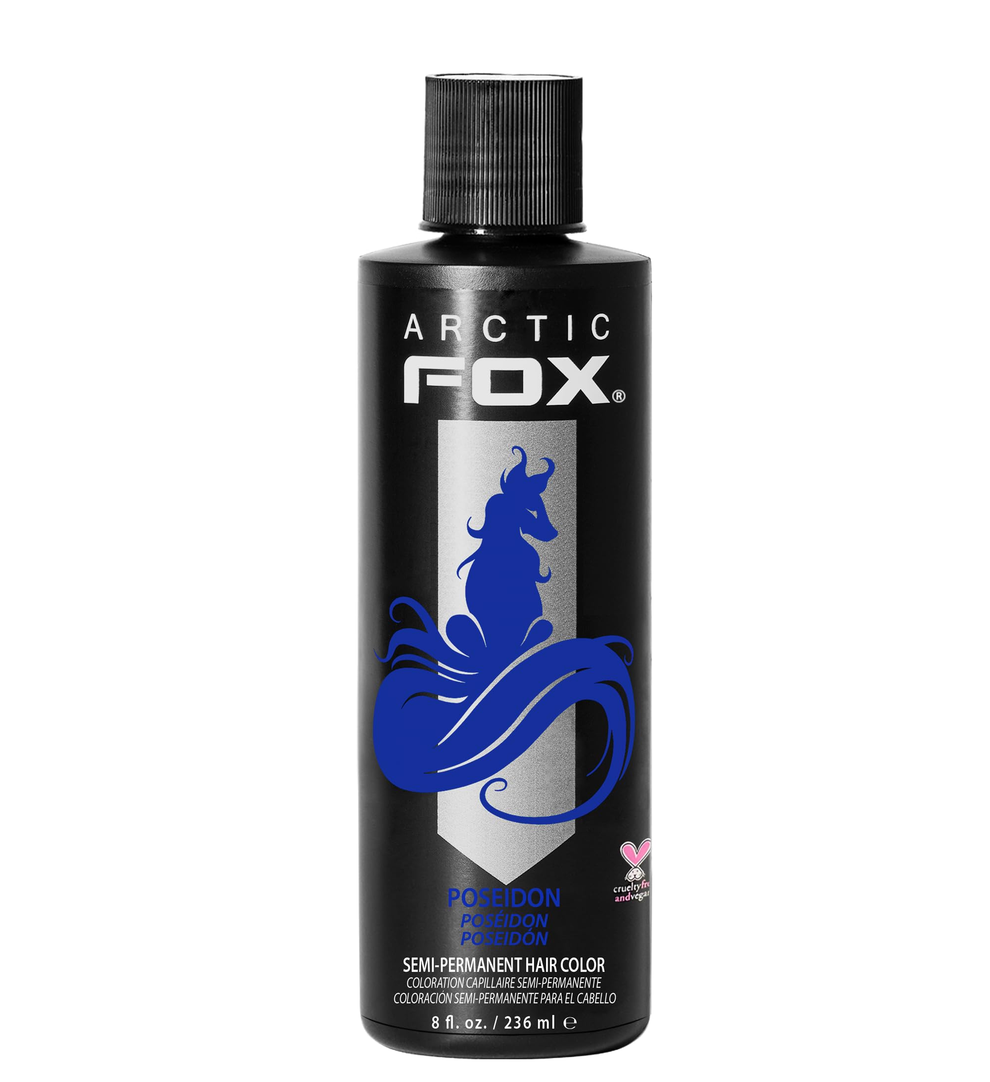 ARCTIC FOX Poseidon, tinte azul vibrante para un look audaz y duradero.