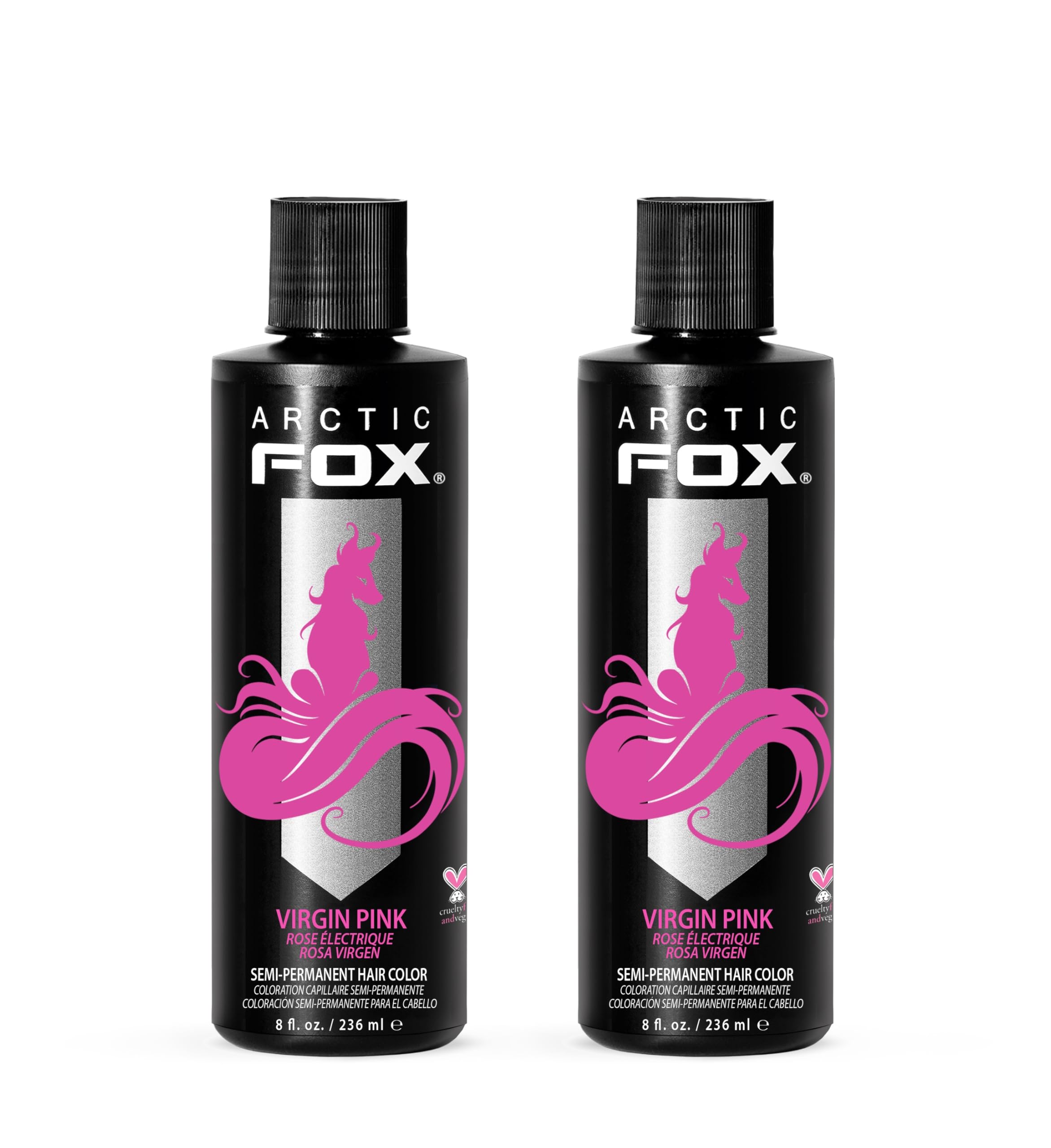 ARCTIC FOX Virgin Pink: bote de tinte para lograr rosa vibrante en cabello claro.