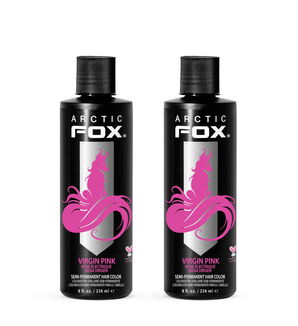 ARCTIC FOX Virgin Pink: bote de tinte para lograr rosa vibrante en cabello claro.