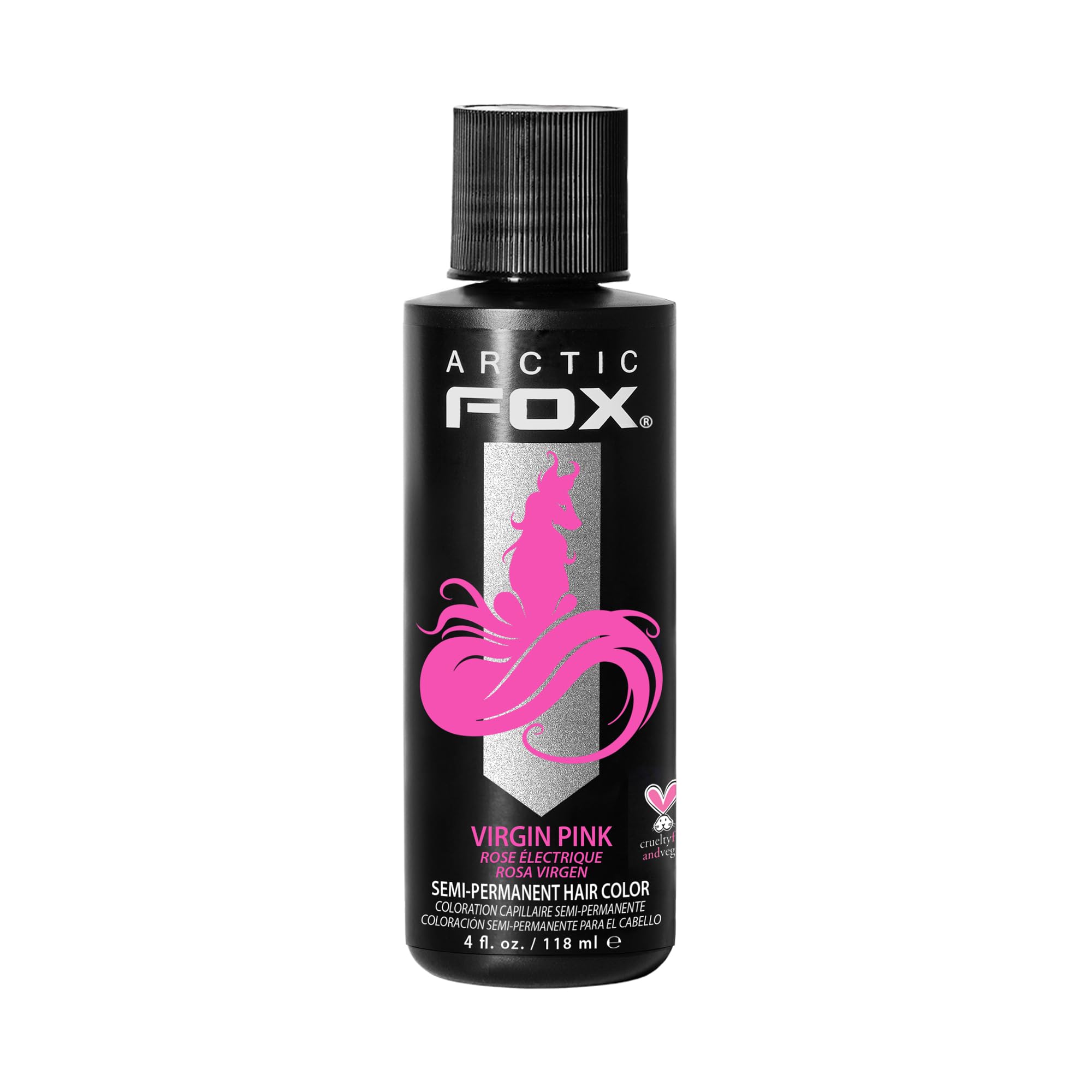 ARCTIC FOX Virgin Pink frasco: color vibrante y duradero para el cabello.