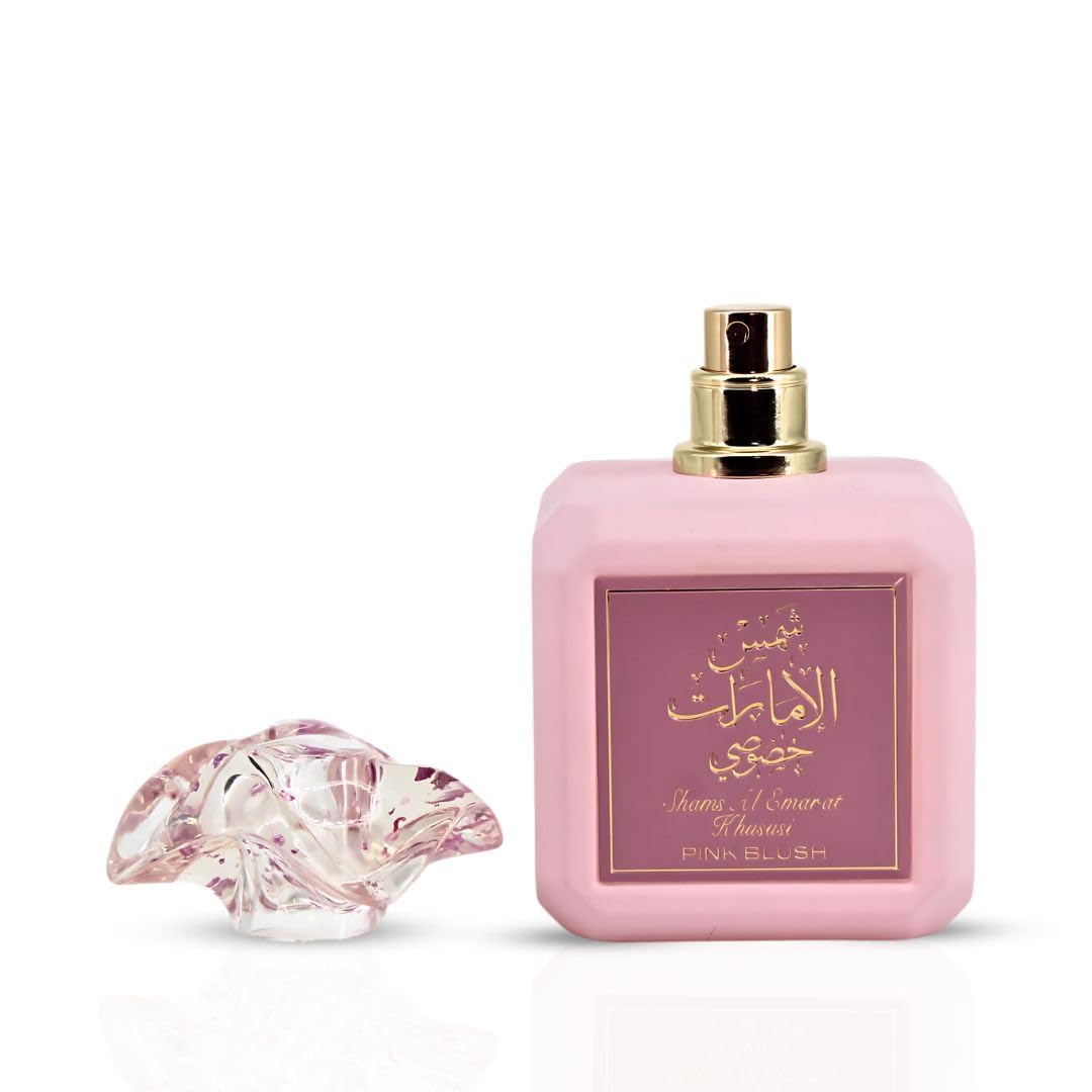 Envase rosa moderno que irradia sofisticación y encanto.