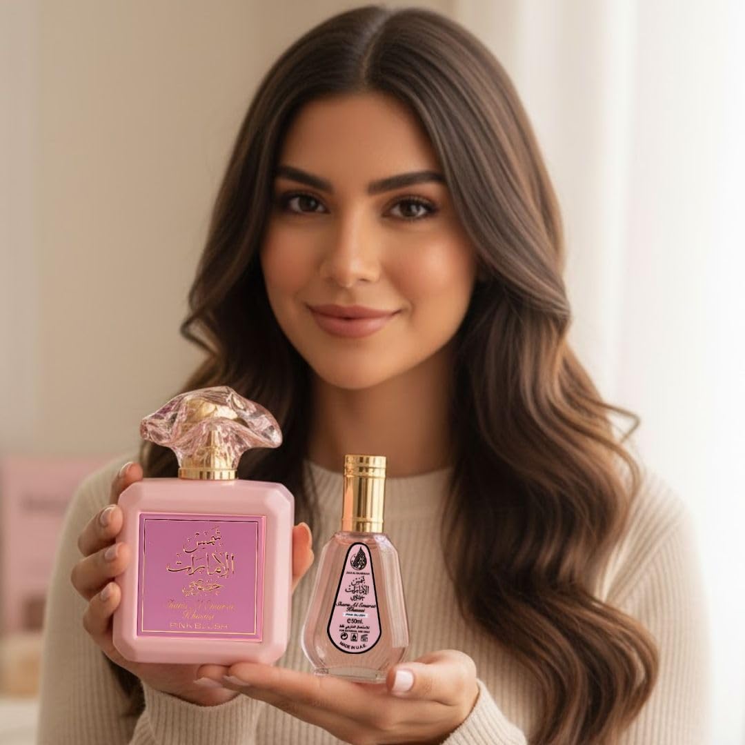 Atomizador de Ard al Zaafaran Pink Blush Shams Al Emarat en detalle