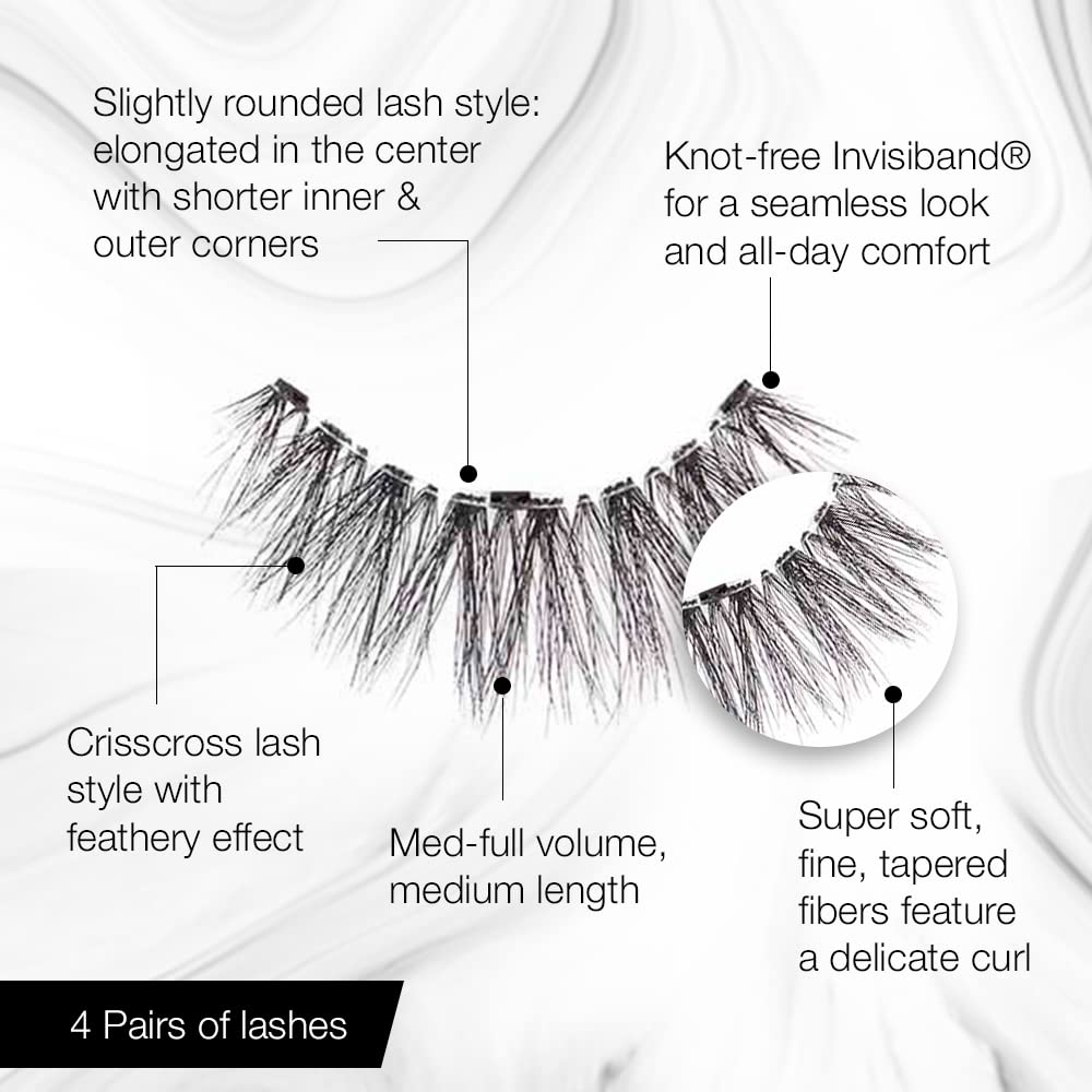 Ardell 3D Faux Mink Pestañas 858 fibras suaves para tacto natural