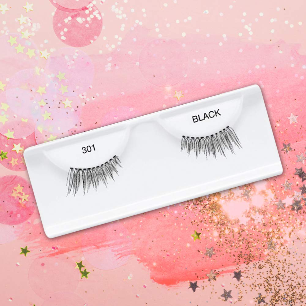 Ardell Accent Half Lashes 301, apiladas dos pestañas, para mayor dramatismo sin rímel.