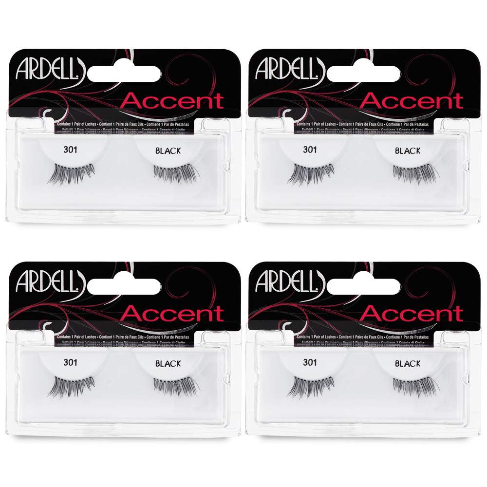 Ardell Accent Half Lashes 301, esquina externa natural, para una mirada más amplia.