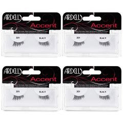 Ardell Accent Half Lashes 301, esquina externa natural, para una mirada más amplia.