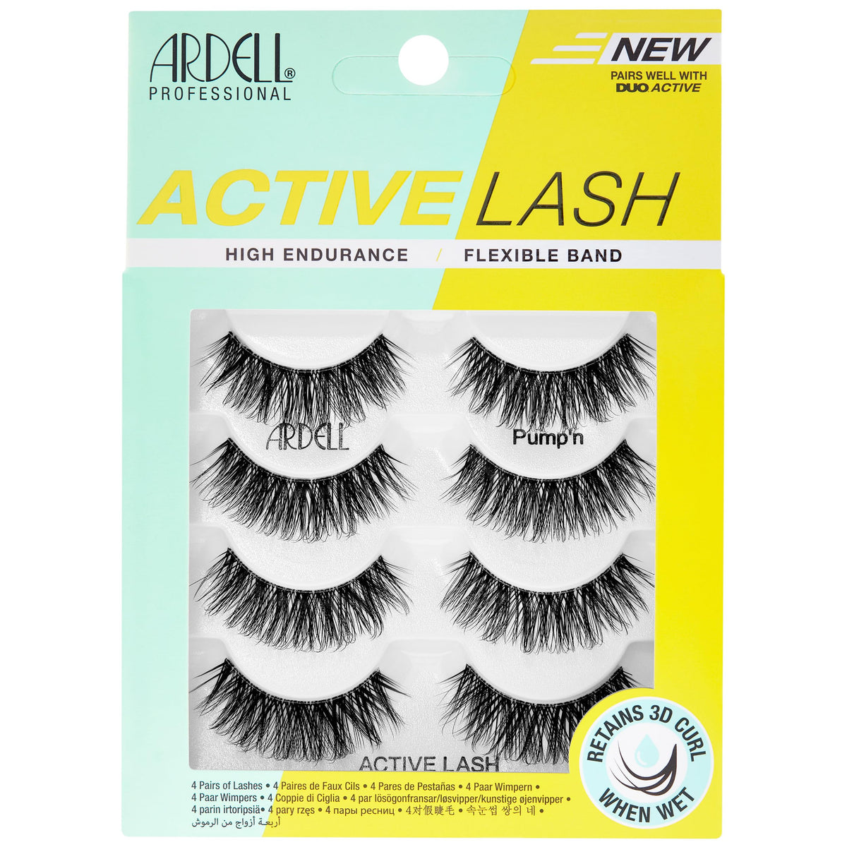 Ardell Active Lash Pump’n en empaque listo para viaje