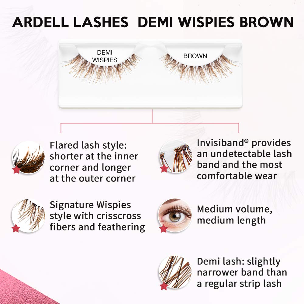 Ardell Demi Wispies Brown, densidad gradual para acabado suave