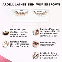 Ardell Demi Wispies Brown, densidad gradual para acabado suave