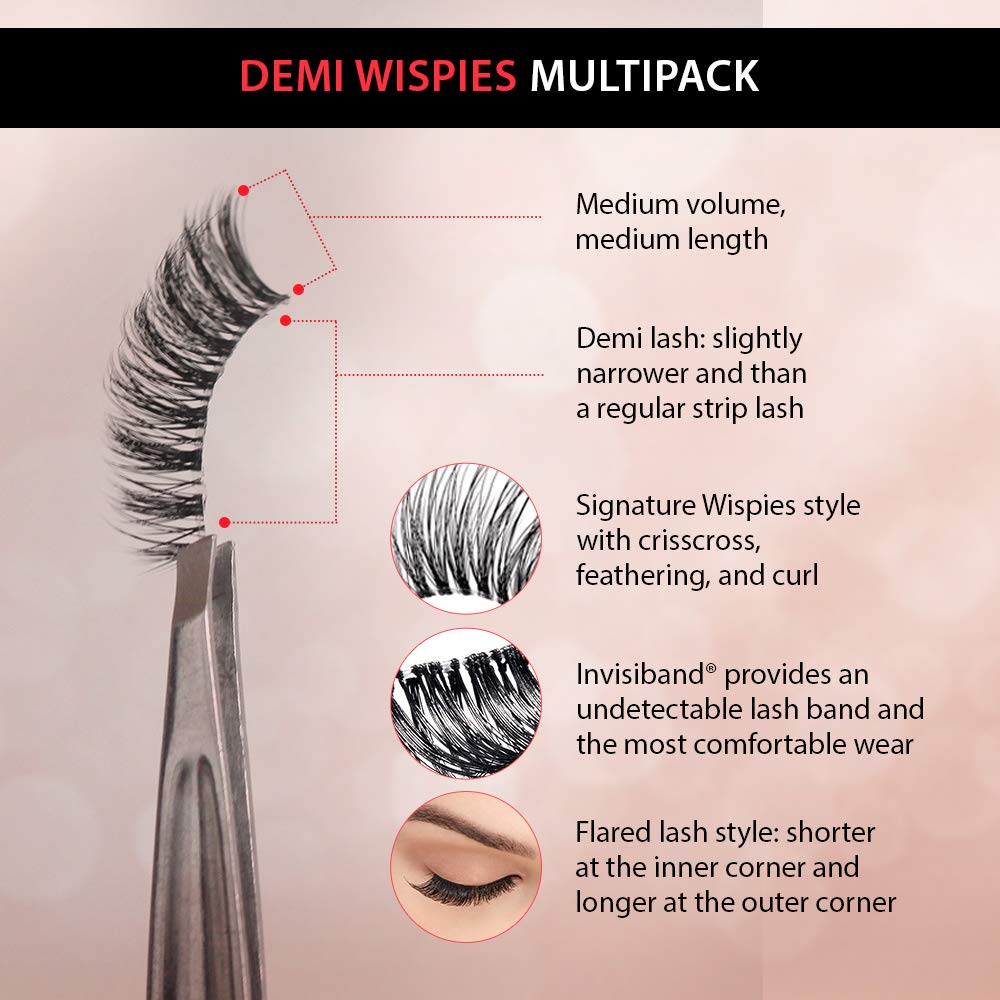 Ardell Demi Wispies: estilo abanico para apertura de ojos más amplia.
