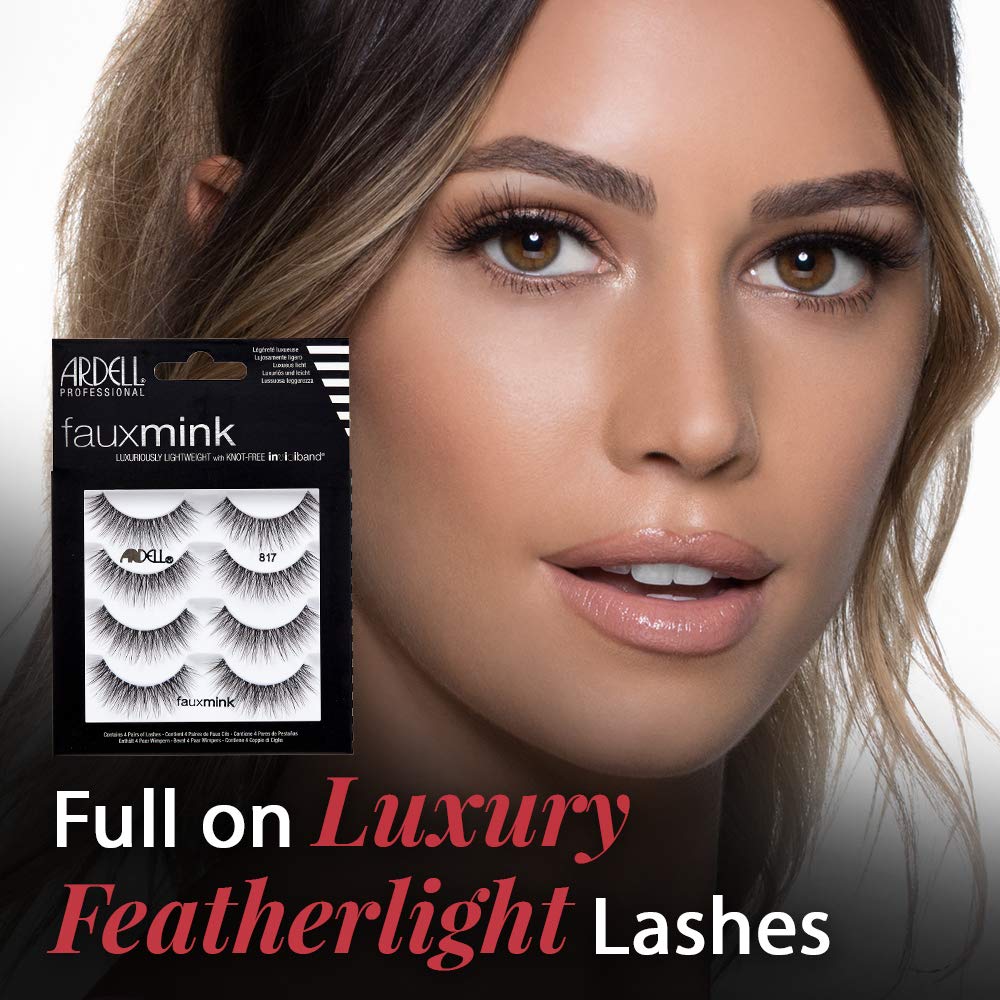 Ardell Faux Mink 817 aporta densidad media para volumen suave