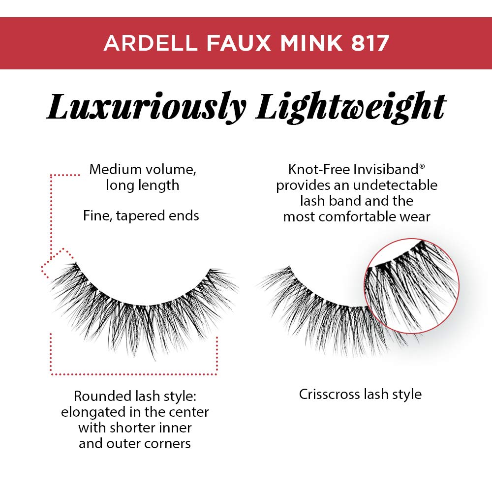 Ardell Faux Mink 817 banda invisible para acabado uniforme