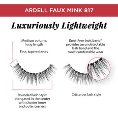 Ardell Faux Mink 817 banda invisible para acabado uniforme
