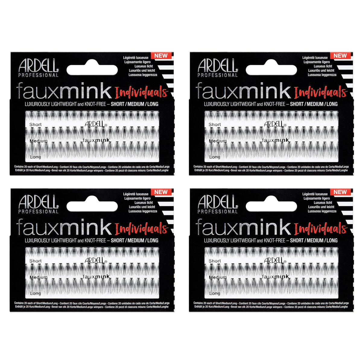 Ardell Faux Mink DIY Clusters, corto, para volumen natural y uso diario.
