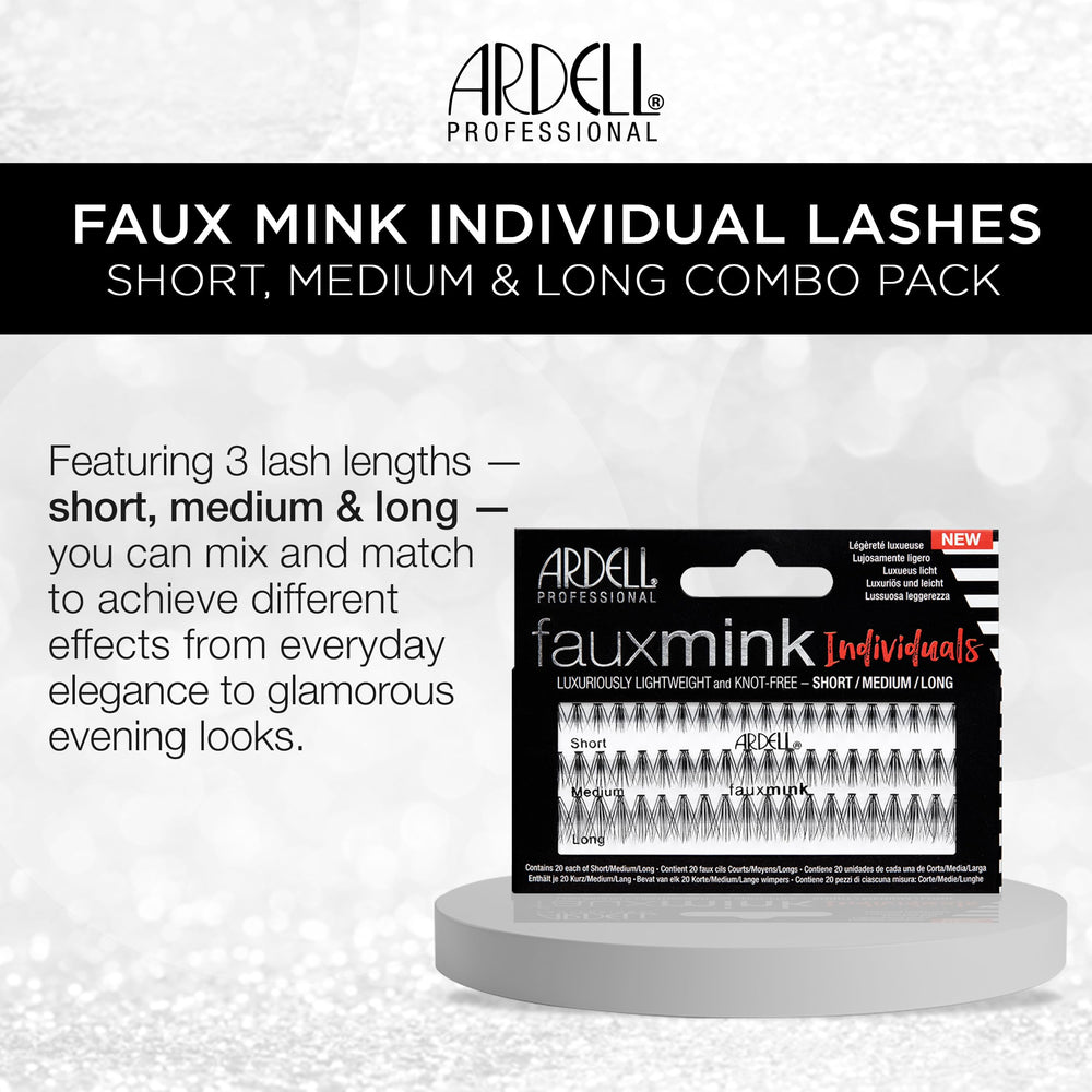 Ardell Faux Mink DIY Clusters, largo, para look más dramático sin irritar.