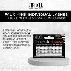 Ardell Faux Mink DIY Clusters, largo, para look más dramático sin irritar.