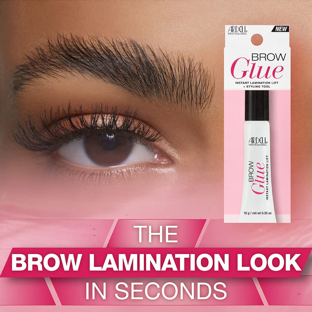 Ardell gel transparente para cejas con cepillo dos-en-uno para peinado rápido.