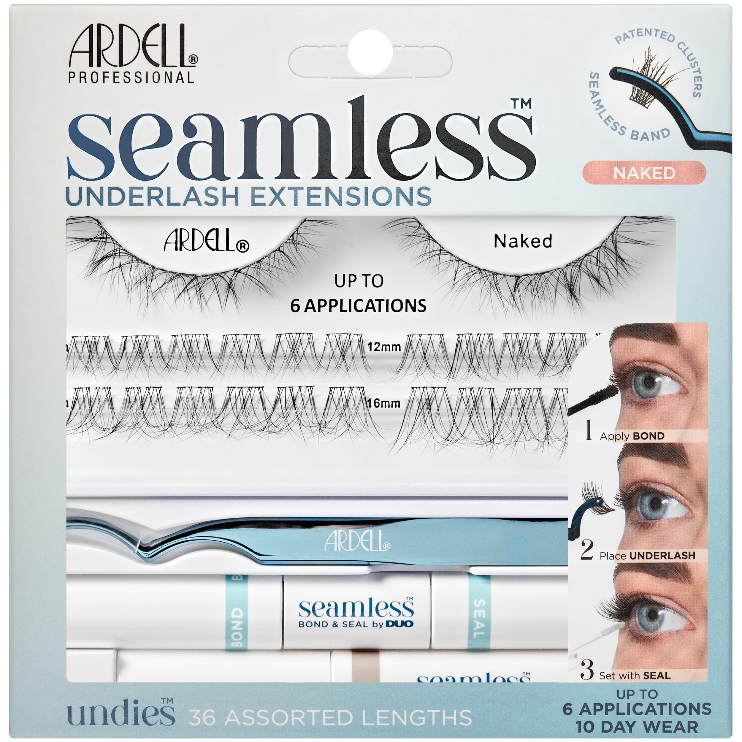 Ardell kit de extensiones para debajo de pestañas, estilo desnudo, aspecto natural