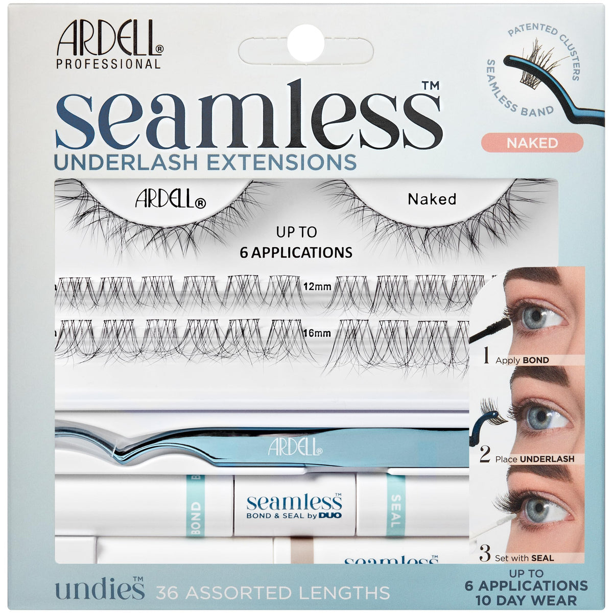 Ardell kit de extensiones para debajo de pestañas, estilo desnudo, aspecto natural