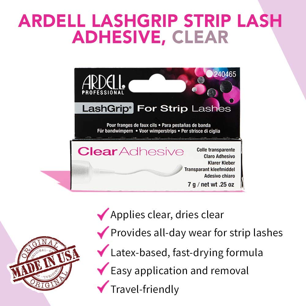 Ardell LashGrip, adhesivo de secado claro para un acabado natural en pestañas.