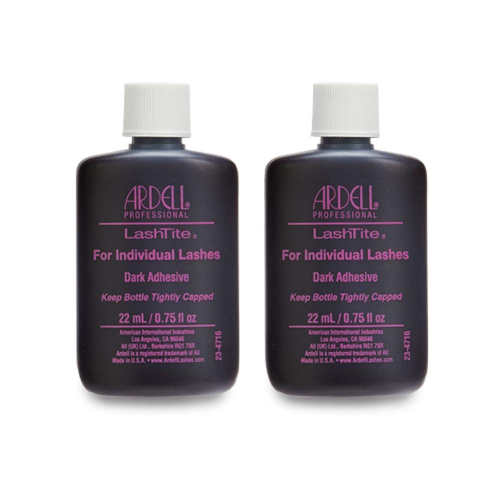 Ardell LashTite: botella oscura, adhesivo duradero para pestañas individuales.