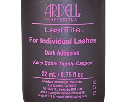 Ardell Lashtite, paquete de 3, adhesivo oscuro para uso diario en pestañas individuales.