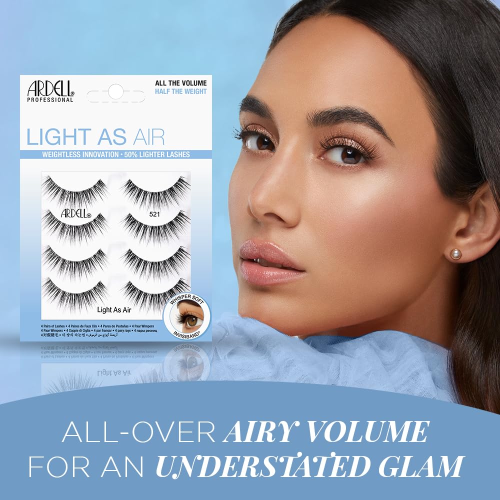 Ardell Light As Air 521 lashes texture detail with dimension