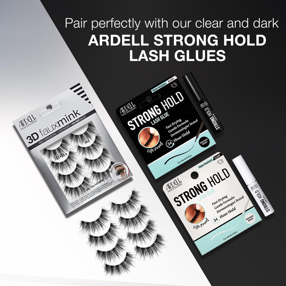 Ardell 3D Faux Mink 863 lashes provide multi-dimensional definition.