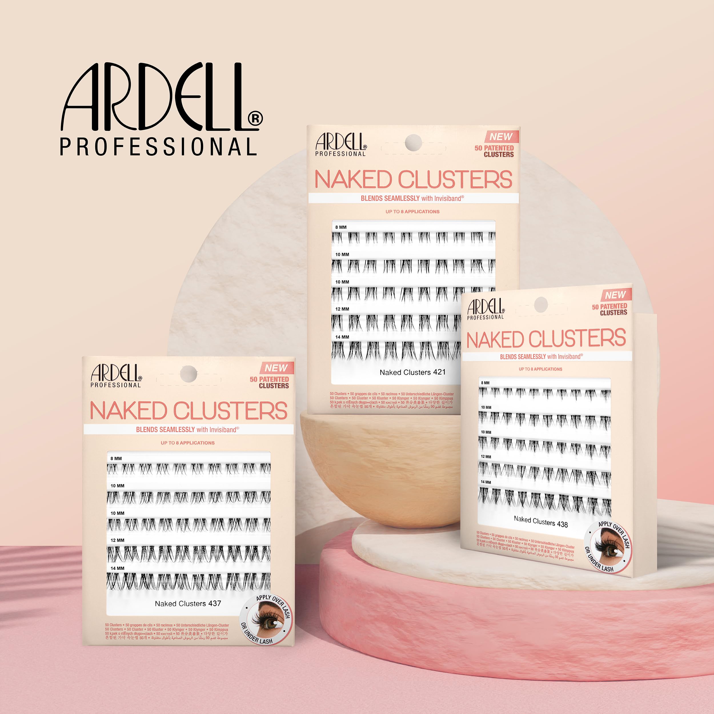 Ardell Naked Clusters 437 pack with 50 clusters ready for multiple uses.