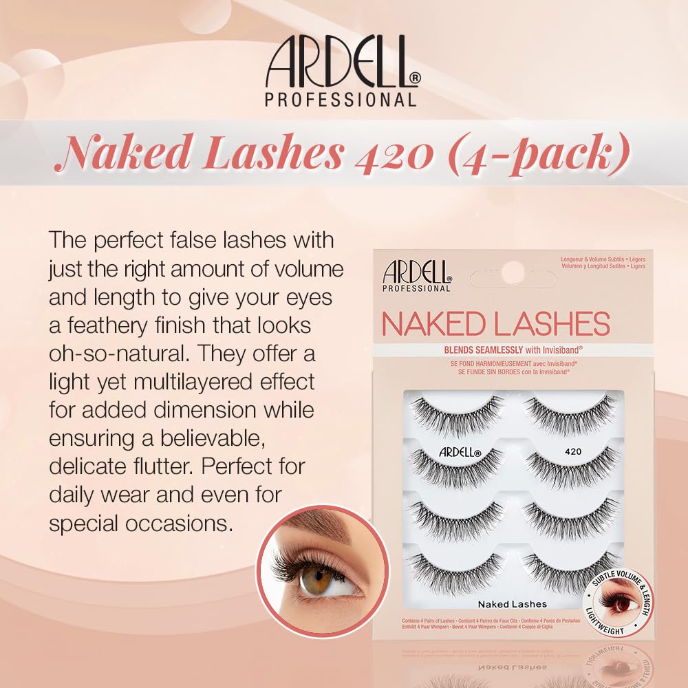 Ardell Naked Lashes 420: Invisiband para mayor comodidad al usar.