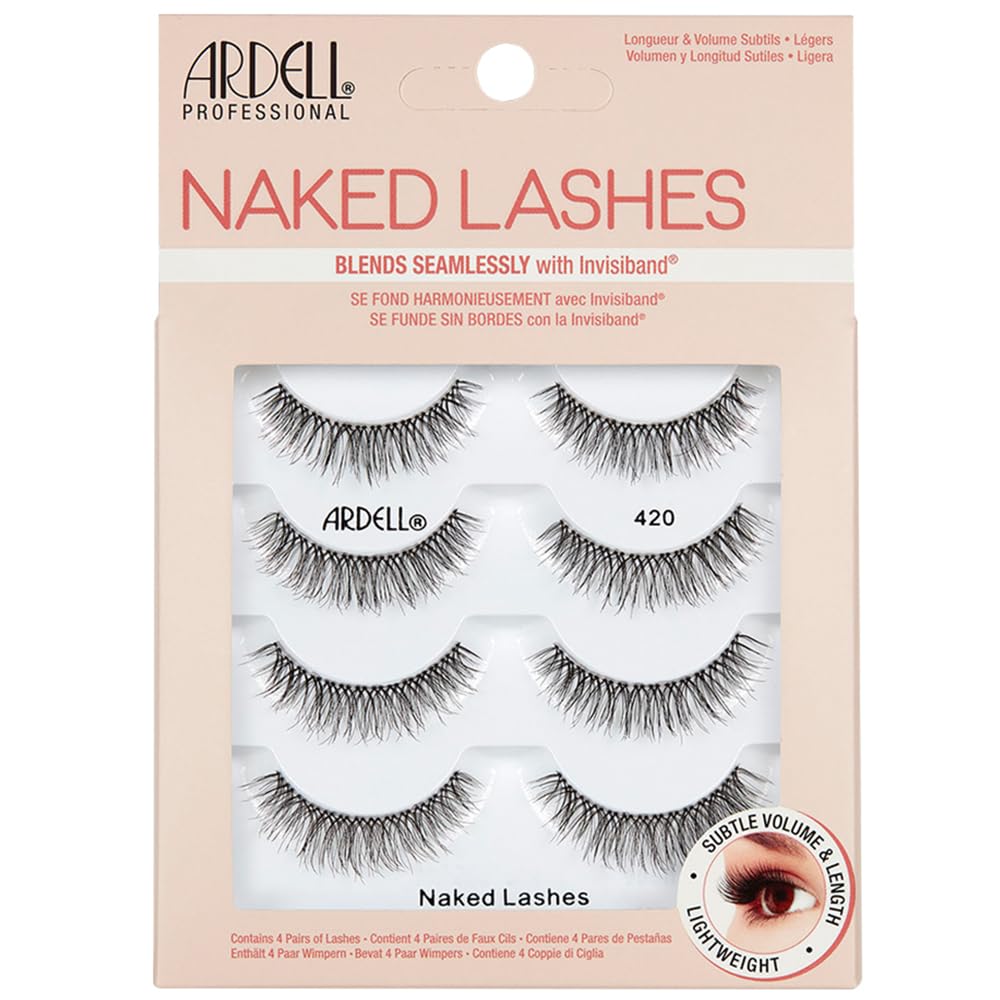 Ardell Naked Lashes 420: cuatro pares en un estuche para repuestos.