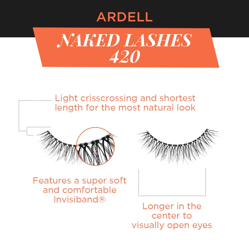 Ardell Naked Lashes 420 sin nudos para banda invisible