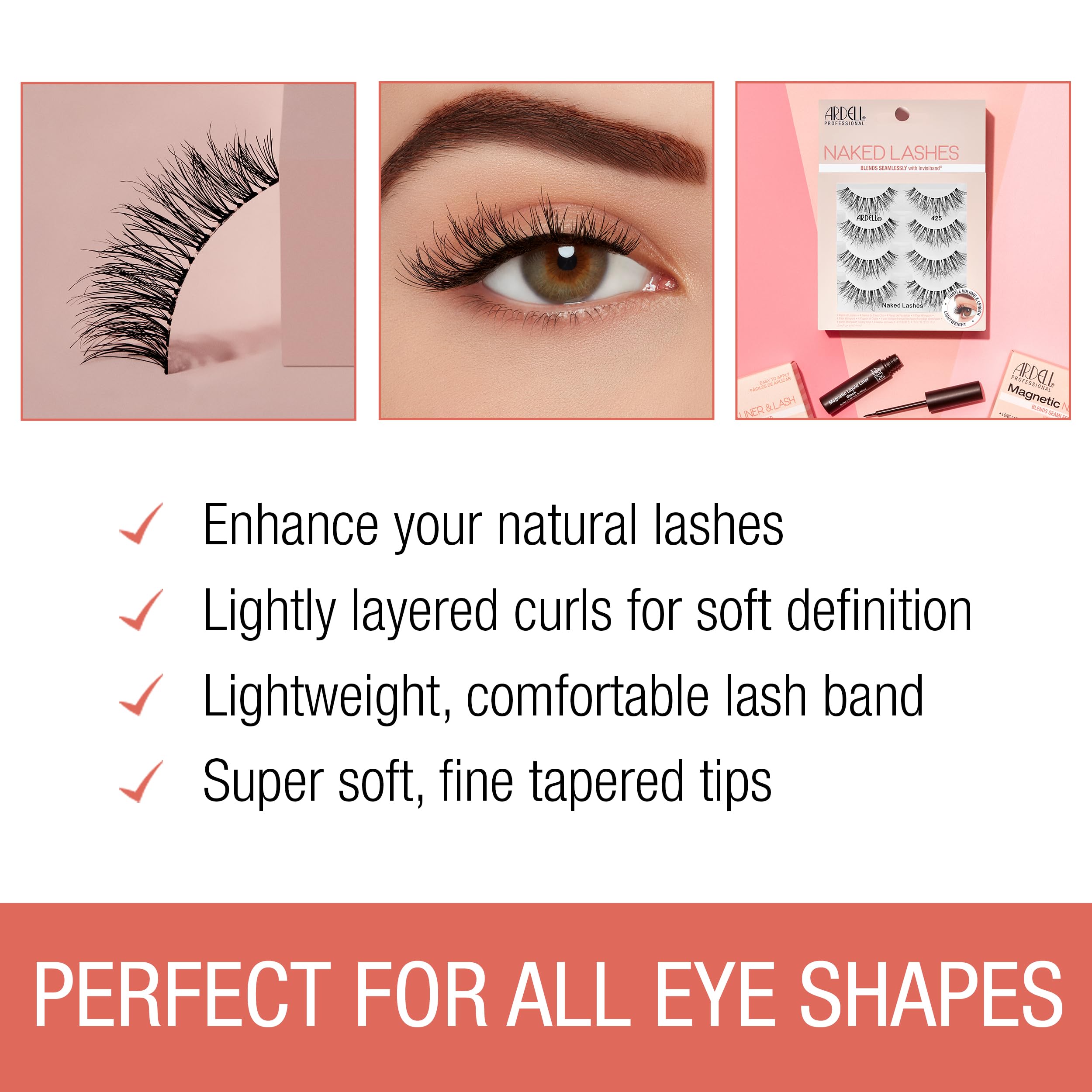 Ardell Naked Natural 427 con capas Wispies suaves para acabado delicado