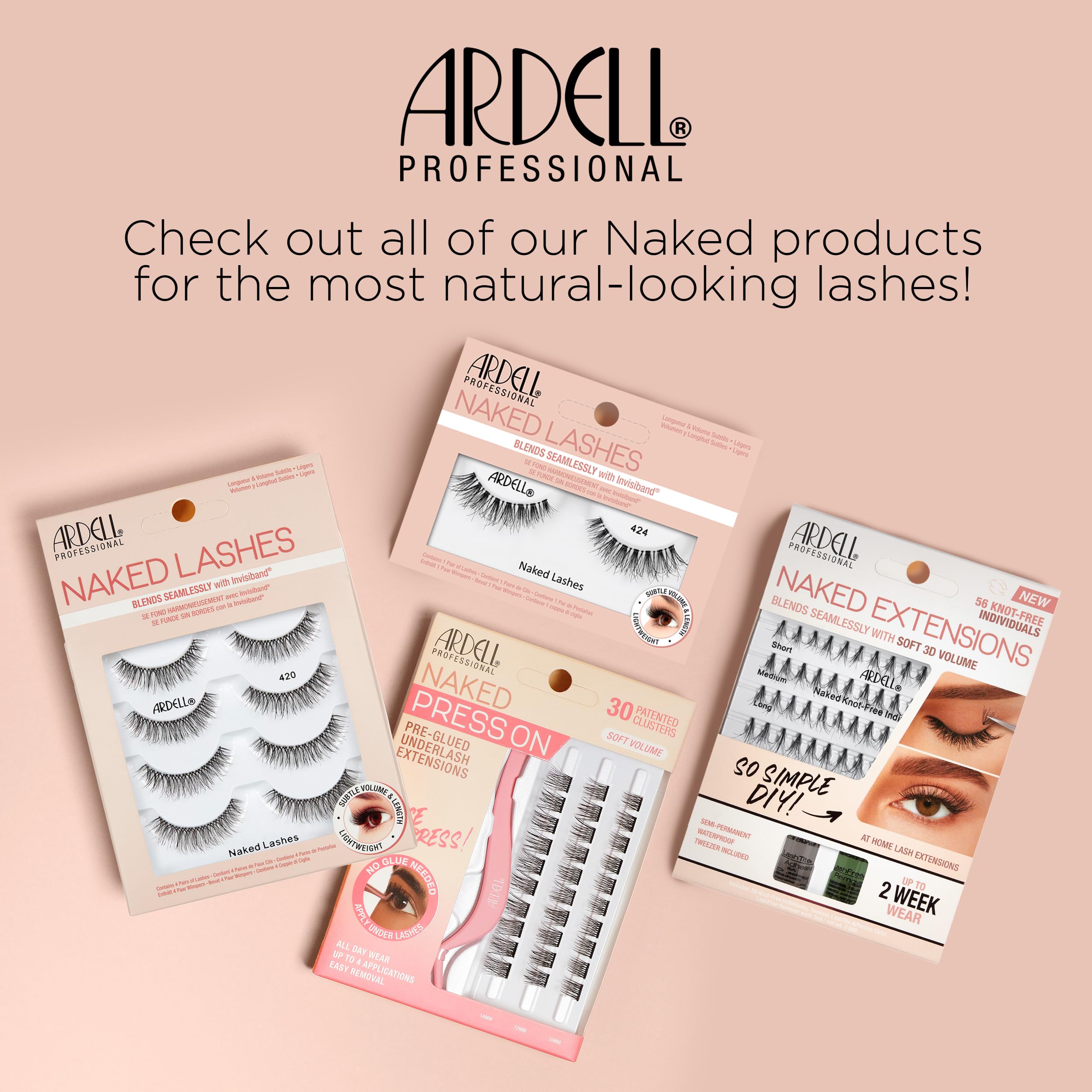 Ardell Naked Natural 427 conjunto de 4 pares para uso diario