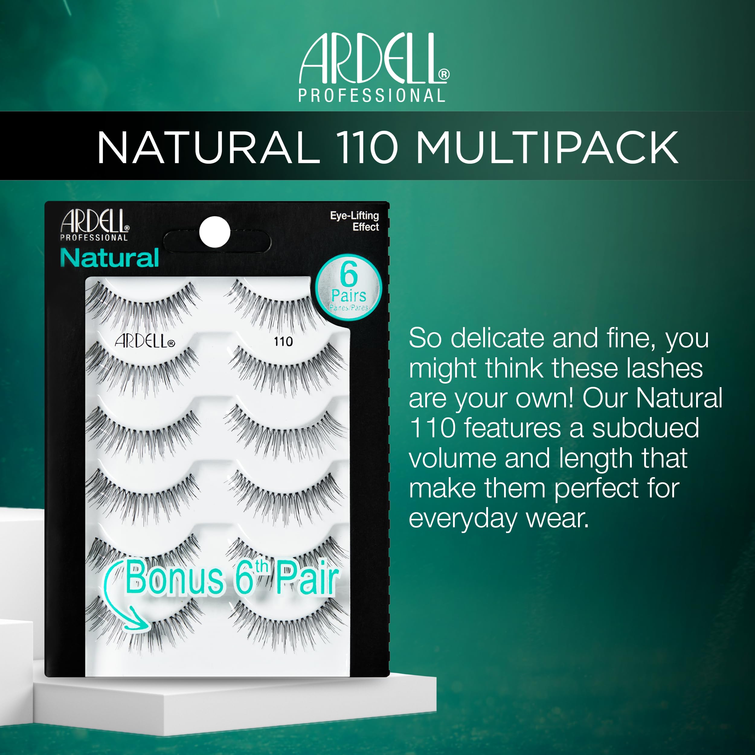 Ardell Natural 110 Black, aplicación suave para resaltar la mirada sin esfuerzo.