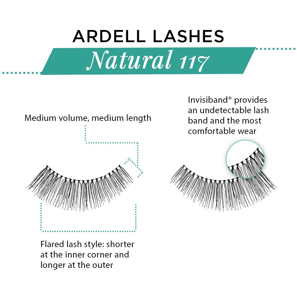 Ardell 117, pestañas largas y plumosas para realce suave