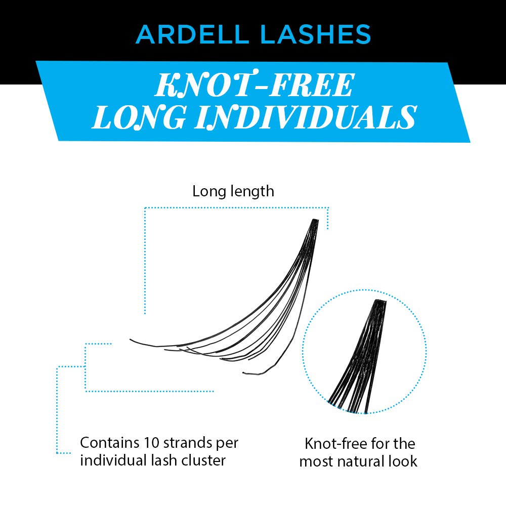 Ardell Pestañas Individuales Largas Negras: reutilizables para varias aplicaciones
