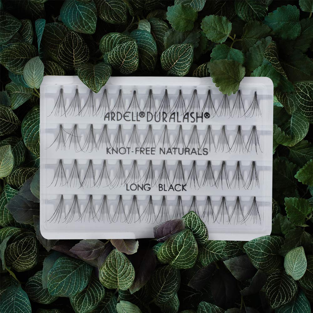 Ardell Pestañas Individuales Largas Negras: textura de cabello humano para aspecto natural