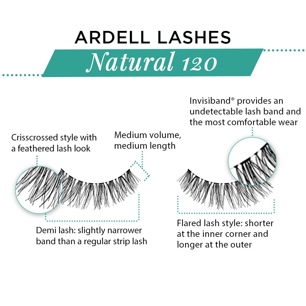 Ardel Natural Lashes 120 Black opciones reutilizables para múltiples usos.