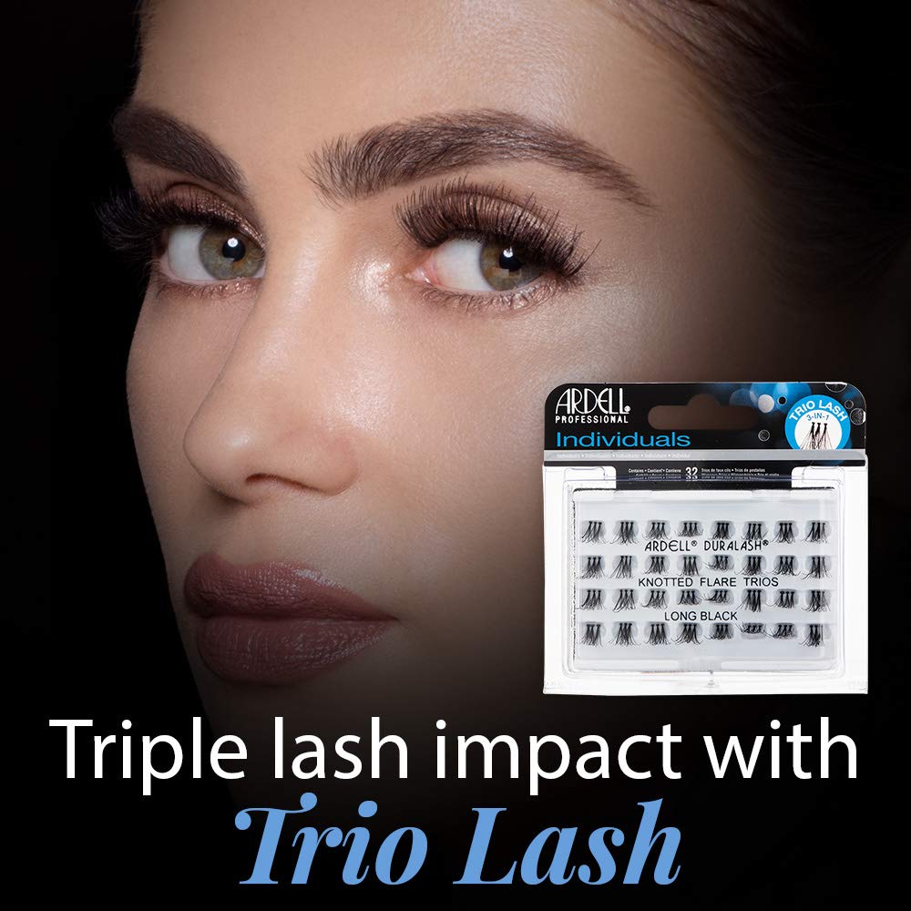 Ardell Pestañas Trios Largos Negros con aspecto natural y acabado suave.