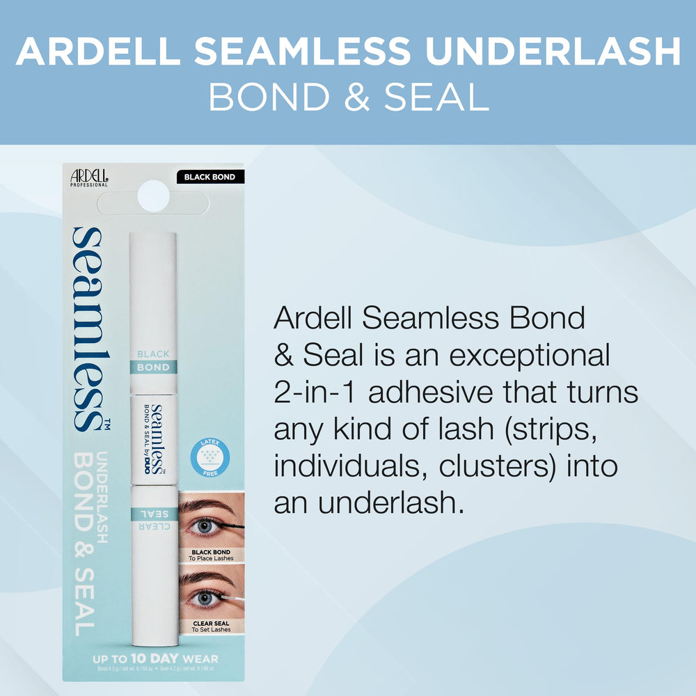 Ardell Seamless Underlash Bond & Seal: aplicación rápida sin goteos para precisión.