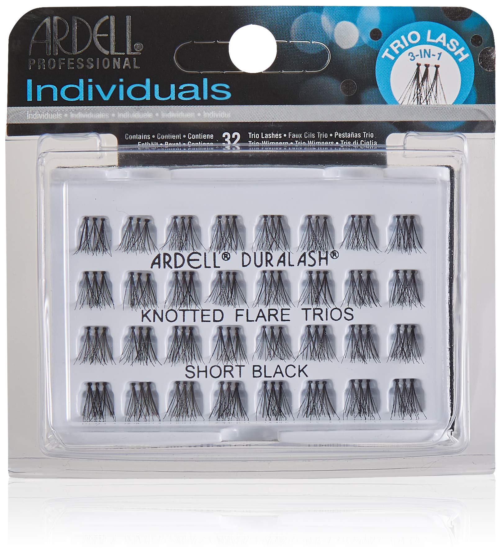 Ardell Trios Cortos Negros Pestañas para volumen natural con agrupamientos aislados.