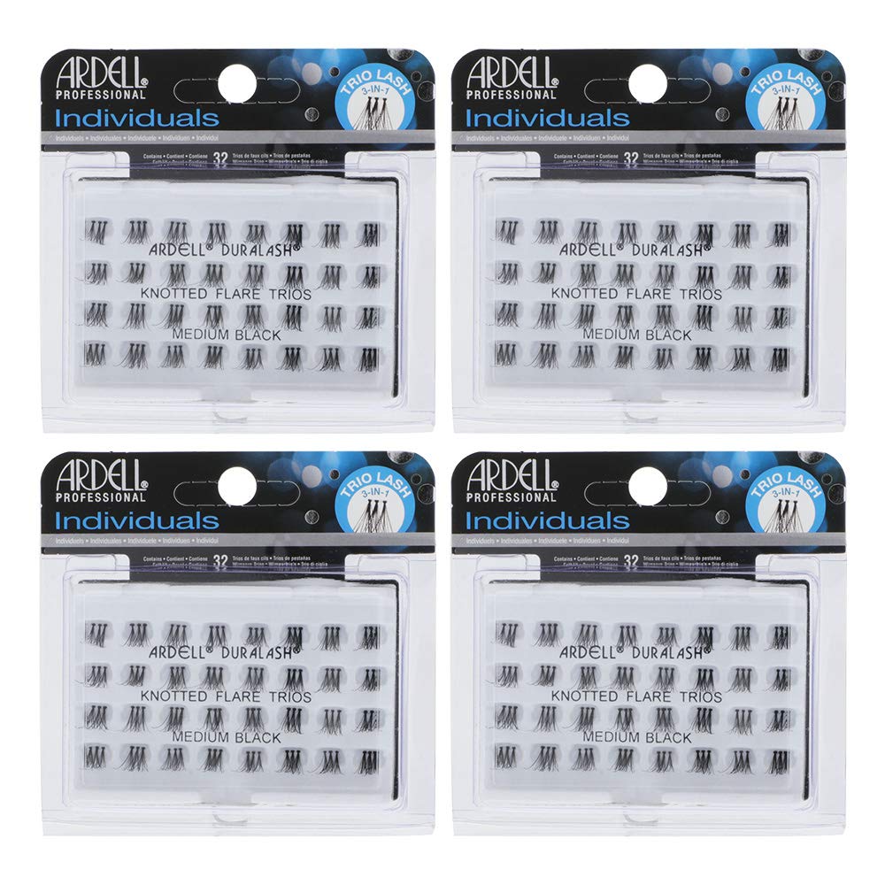 Ardell Trios en caja para un look personalizado con pestañas individuales medio negro.